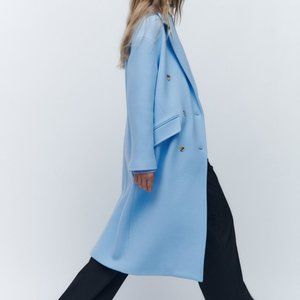 ZARA WOOL BLEND OVERSIZED COAT